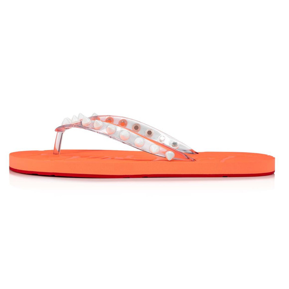 Christian Louboutin Loubi Flip Spikes Donna Flat Drag Thong Flip Flop Sandal 41 - Picture 3 of 12